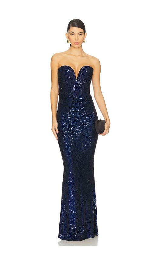nookie dante maxi dress in blue. - size m (also in xs, s)
