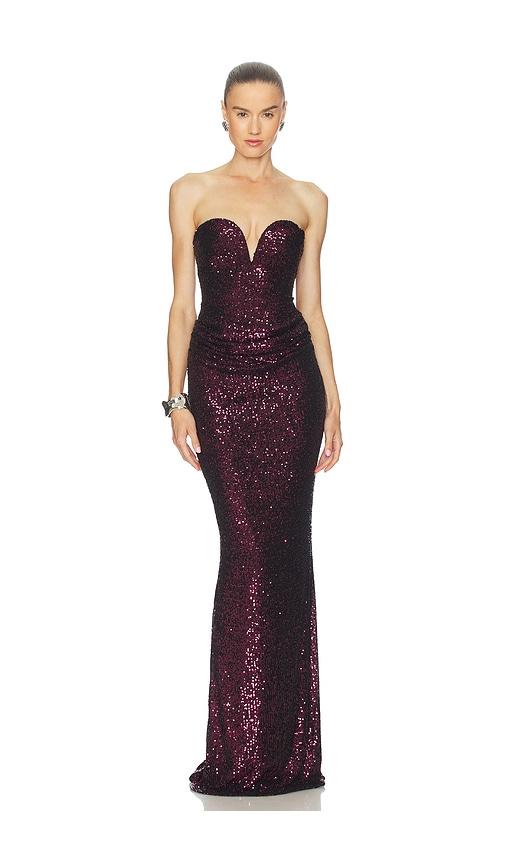 nookie dante maxi dress in purple. - size l (also in xs, s)