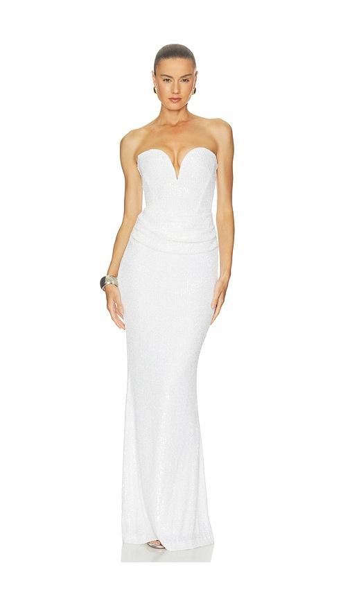nookie dante maxi dress in white. - size m (also in xs, s, xl)