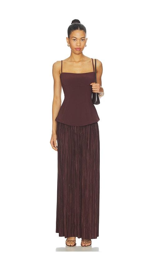 nookie darling maxi dress in chocolate. - size l (also in s, xl)