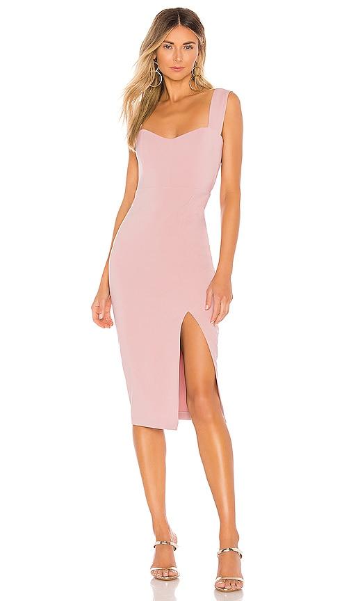nookie divine midi dress in pink. - size l (also in m)