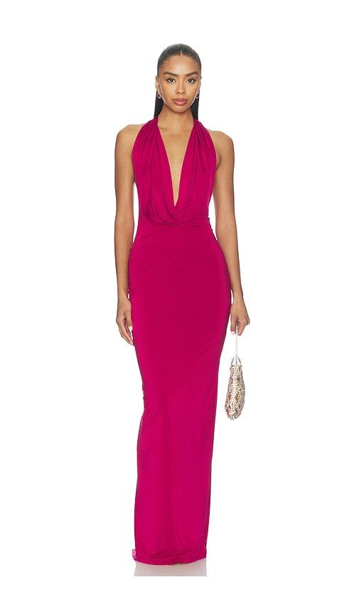 nookie element gown in purple. - size l (also in xs, s, m)