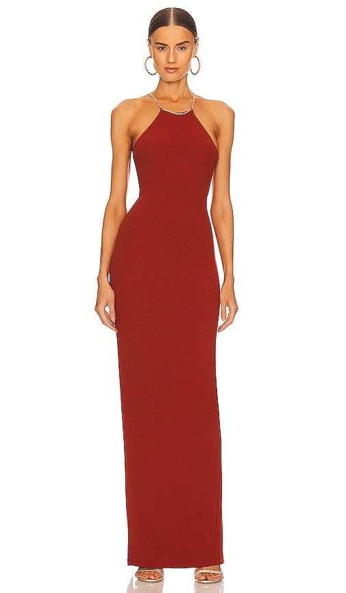 nookie lexi chain gown in rust. - size m (also in s)