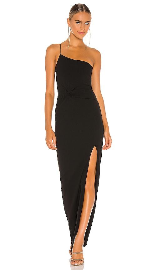 nookie lust one shoulder gown in black. - size s (also in xs)