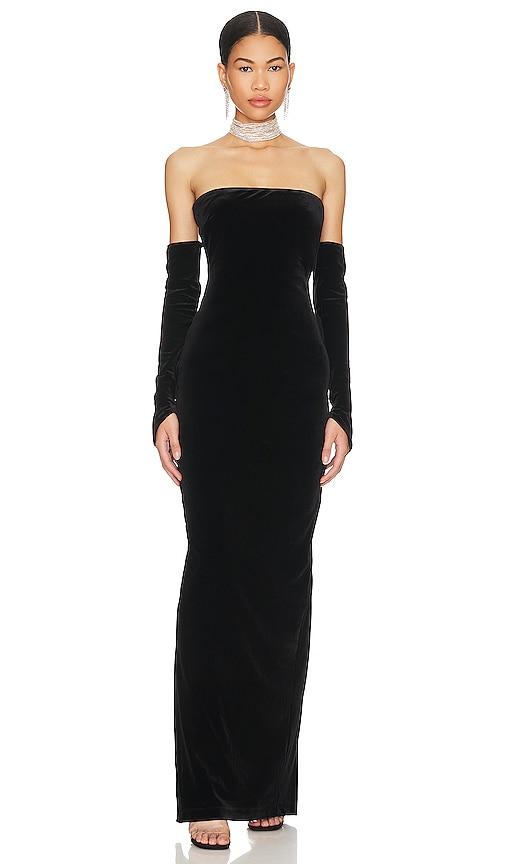 nookie majesty gown in black. - size m (also in xs, s)