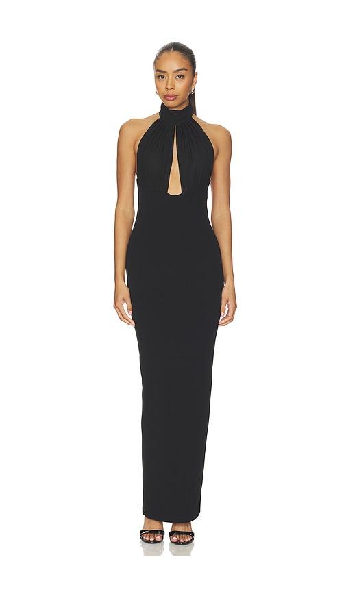 nookie martini halter gown in black. - size m (also in xs)