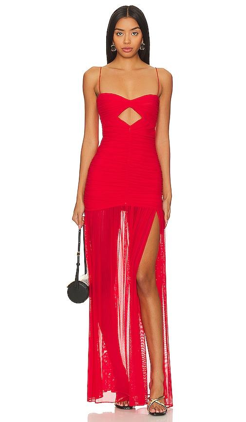 nookie monroe gown in red. - size l (also in m, xl)