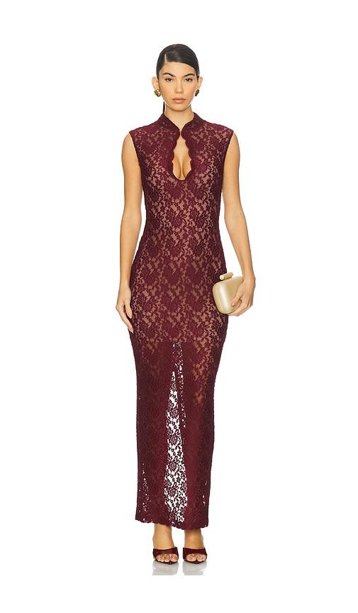 nookie mystique maxi dress in wine. - size l (also in s, xl)