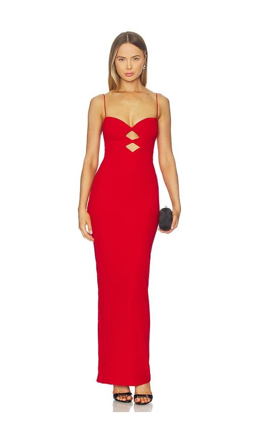 nookie new muse gown in red. - size m (also in xs, xl)