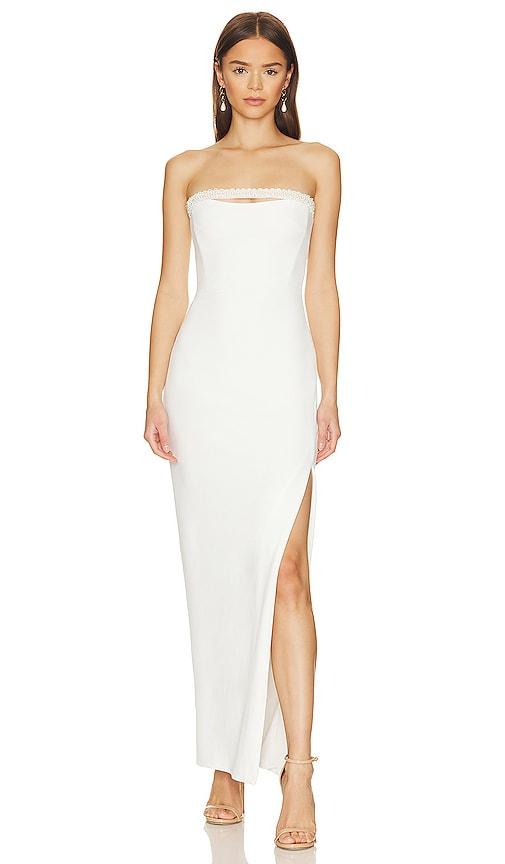 nookie nouveau gown in white. - size l (also in s, m)