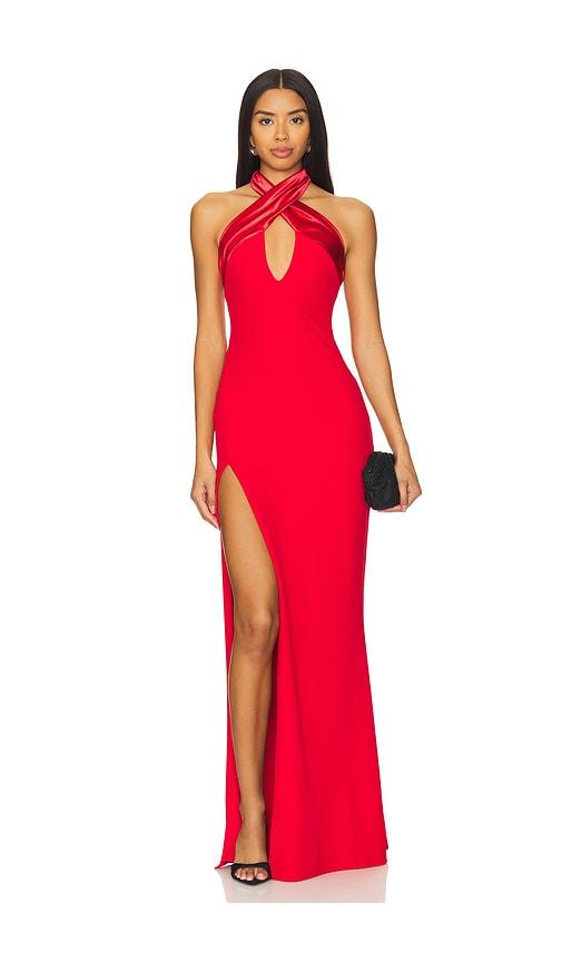 nookie renaissance gown in red. - size l (also in m, s, xl, xs)