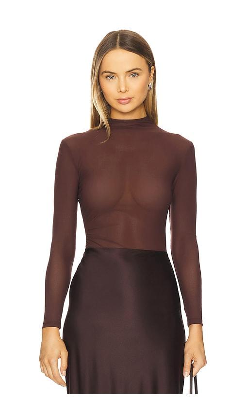nookie saint bodysuit in brown. - size l (also in m, s)