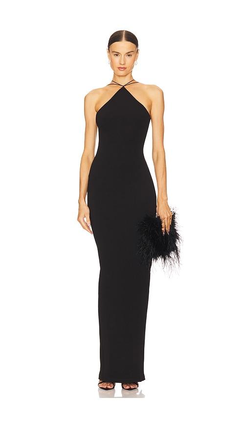 nookie trinity gown in black. - size xl/1x (also in xs, s, m, l)