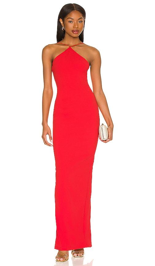 nookie trinity gown in red. - size l (also in m)