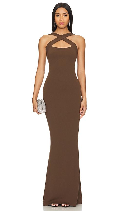 nookie viva 2 way gown in brown. - size m (also in s)