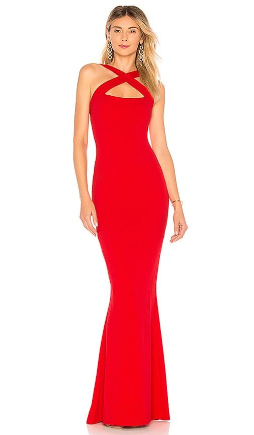 nookie viva 2way gown in red. - size l (also in xs, s, m, xl)