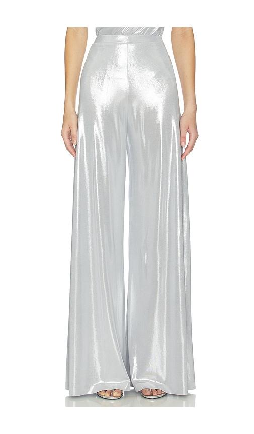 norma kamali bias pant in metallic silver, grey. - size l (also in xs, s, xl)