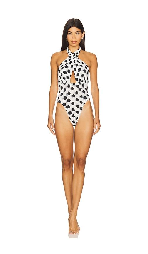 norma kamali cross halter mio top in white. - size m (also in s, xl, xs)