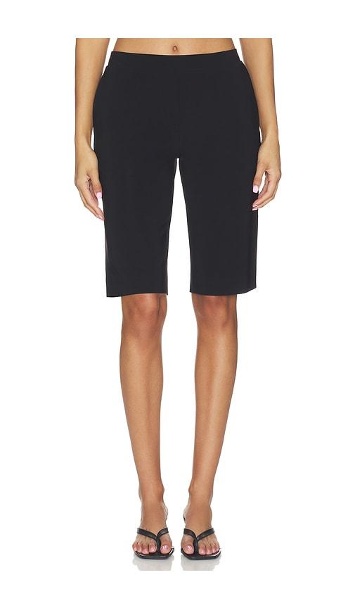 norma kamali flat front bermuda short in black. - size m (also in xs)