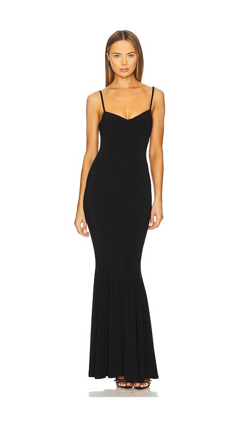 norma kamali underwire fishtail gown in black. - size l (also in m, s, xs)
