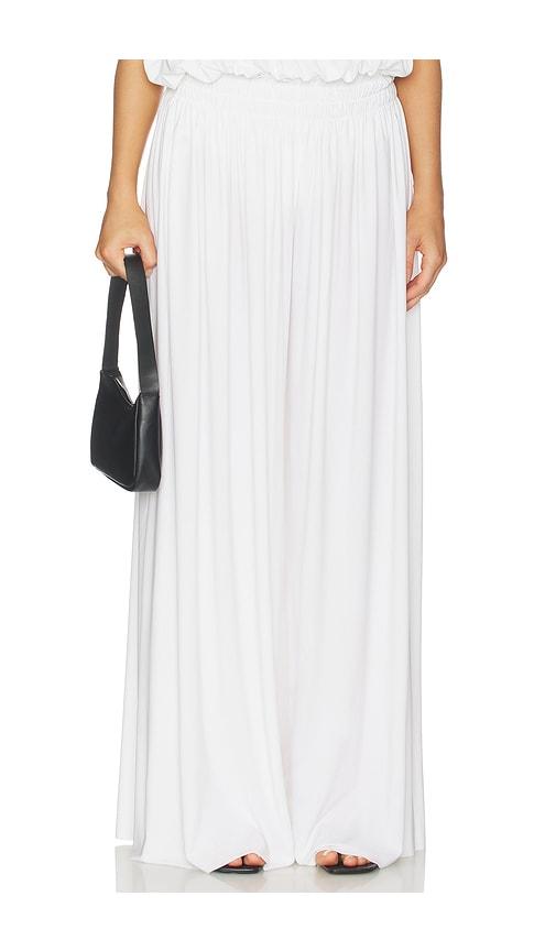 norma kamali wide leg peasant pant in white. - size l (also in s, m)