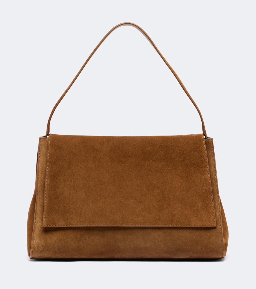 nour hammour amal suede shoulder bag