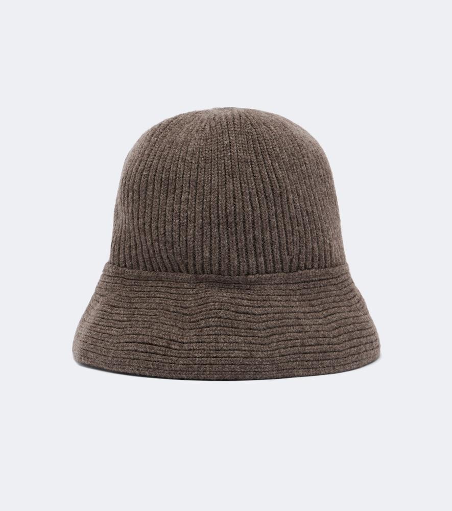 nour hammour bruno cashmere and wool bucket hat