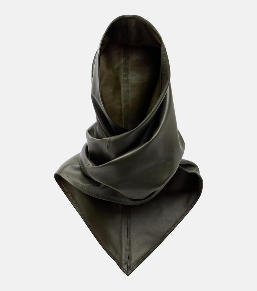 nour hammour draped leather hood