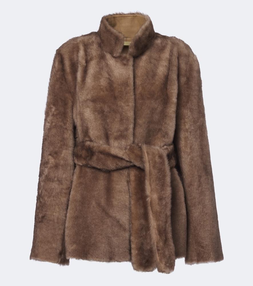 nour hammour elsa shearling jacket