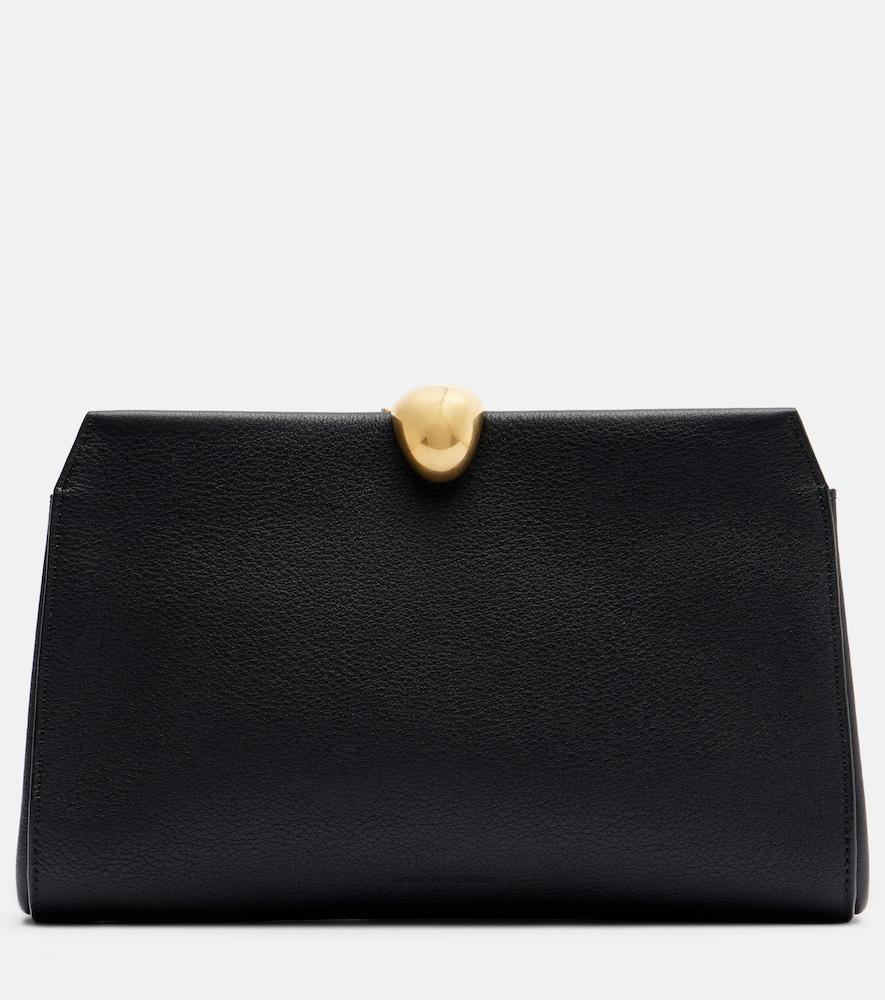nour hammour lou leather clutch