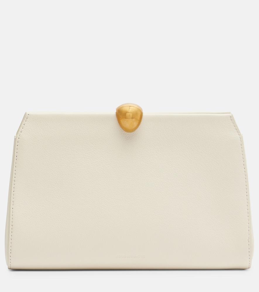 nour hammour lou leather clutch