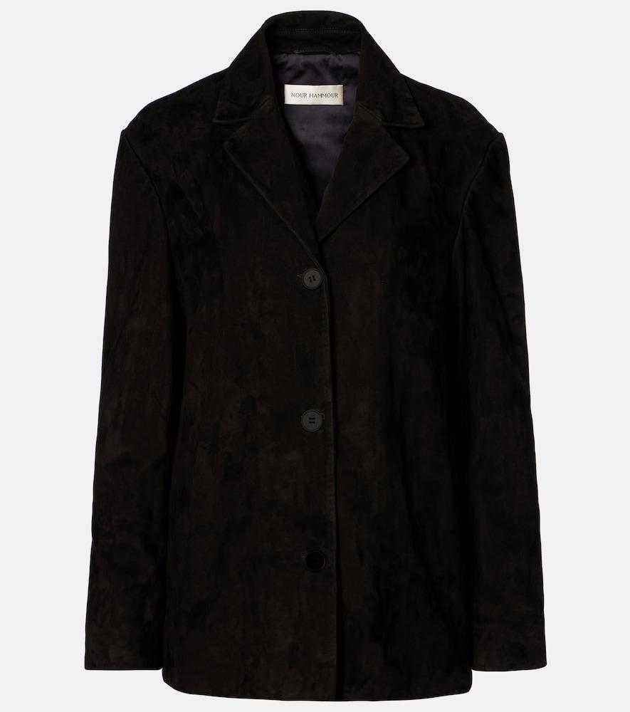 nour hammour opus suede blazer