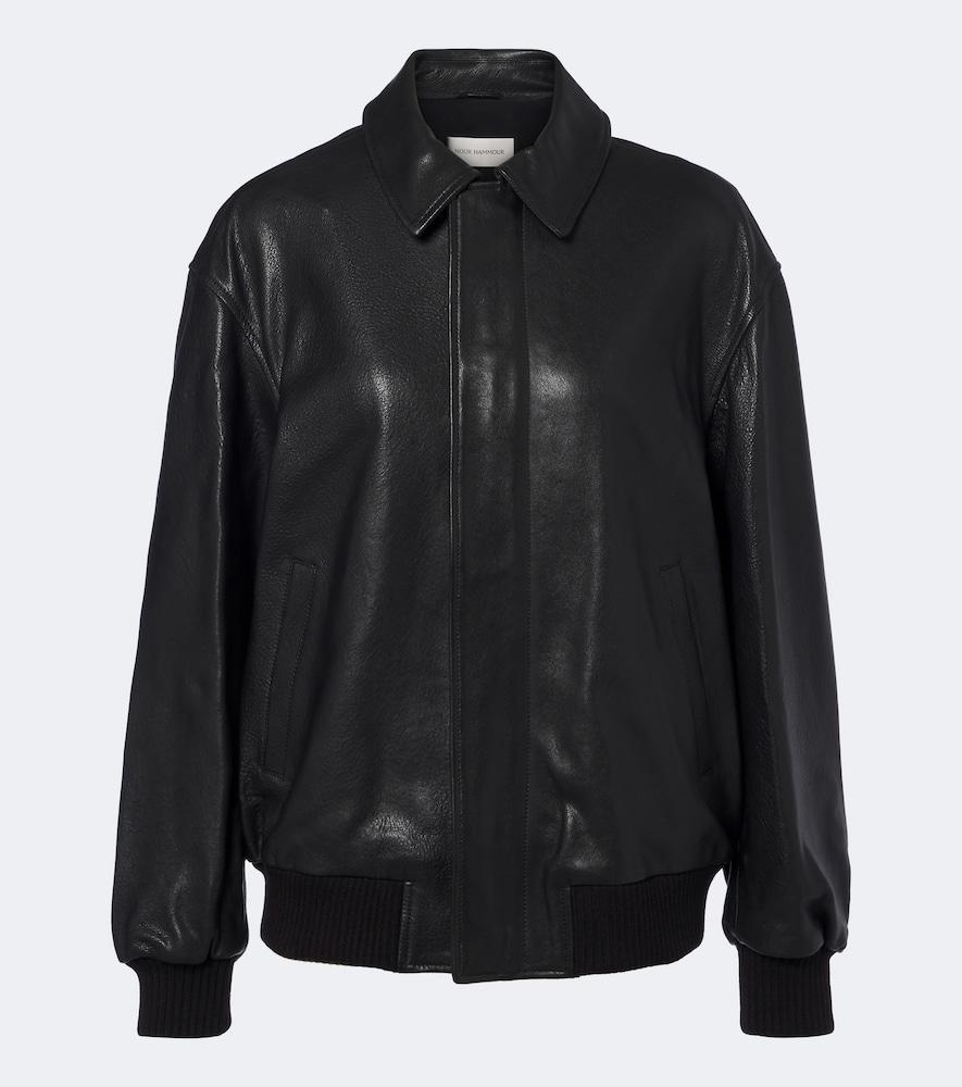 nour hammour toyen leather blouson jacket