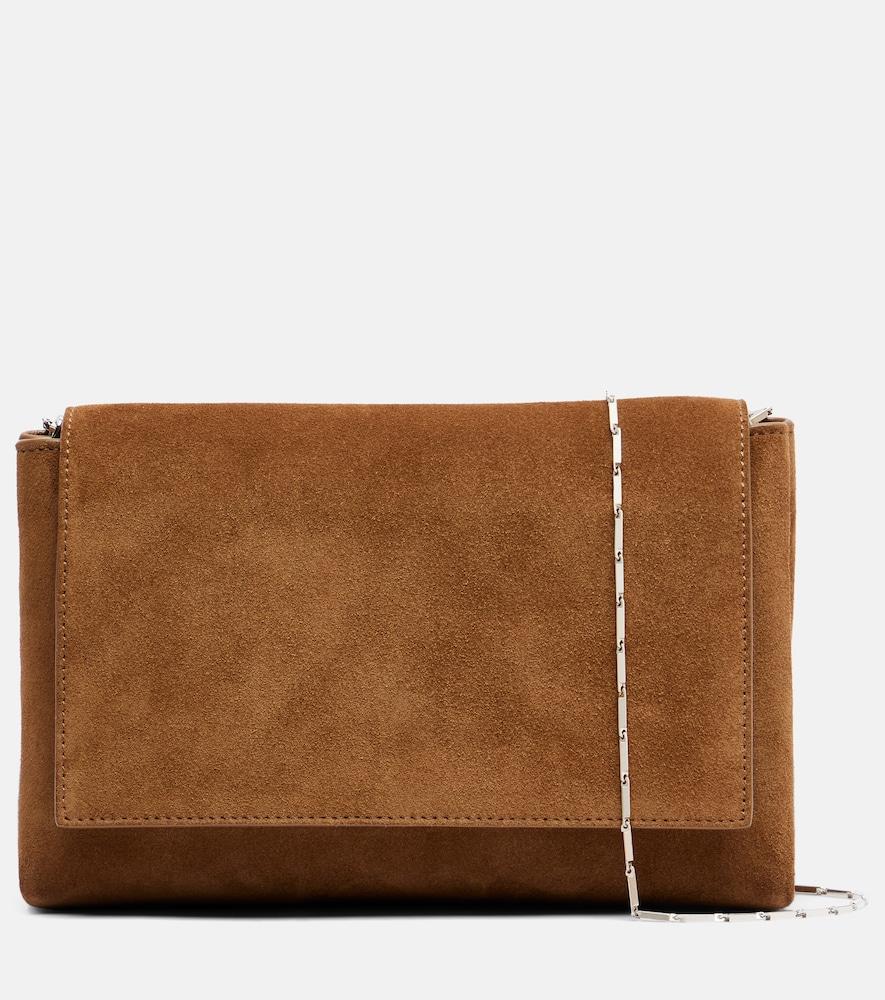 nour hammour zeina suede shoulder bag