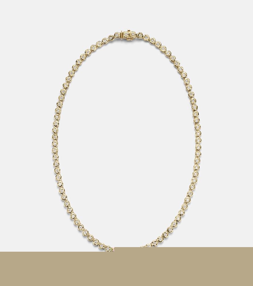 octavia elizabeth blossom 18kt gold tennis necklace with diamonds