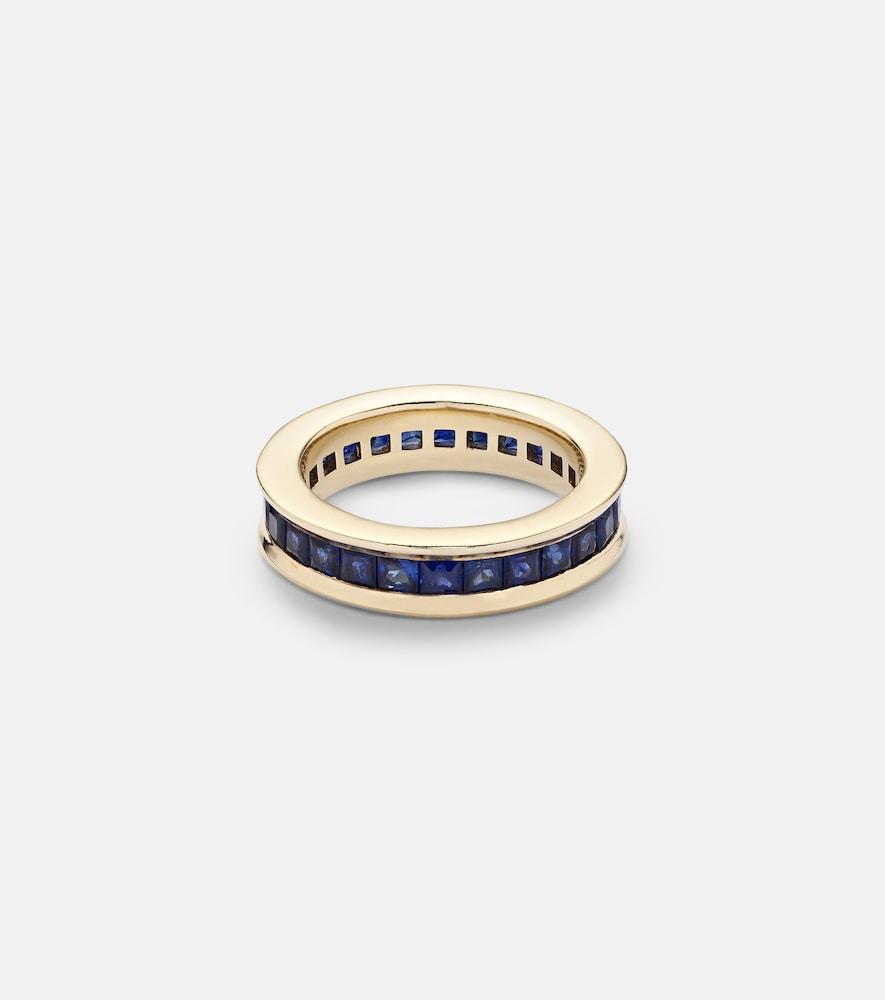 octavia elizabeth ivy eternity 18kt gold ring with sapphire