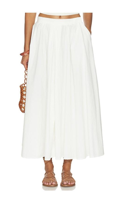 oddli pleated skirt in cream. - size l (also in xs, s, m, xl/1x)