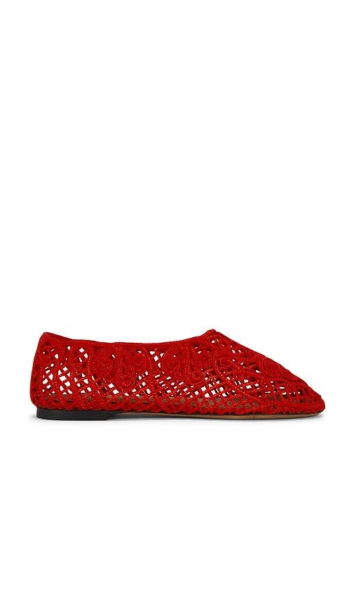 odissi iris flat in red. - size 36 (also in 37)