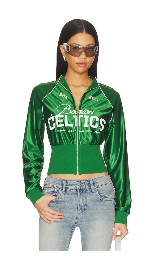 off season boston celtics cropped track jacket in green. - size l (also in m, s, xs)