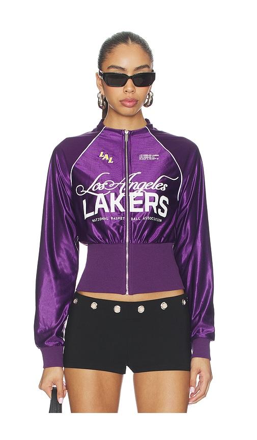 off season la lakers cropped track jacket in purple. - size m (also in s, xs)