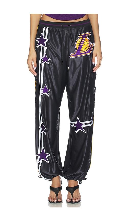 off season la lakers nylon track pant in black. - size l (also in m, s, xs)