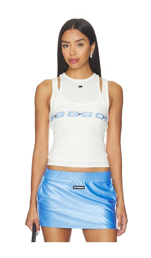 off season layered tank top in white. - size l (also in m, s, xs)
