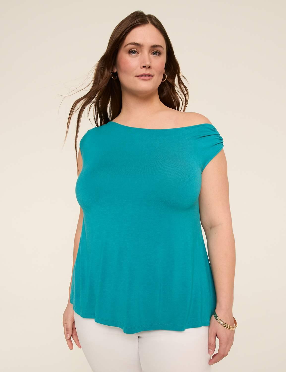 off-the-shoulder asymmetrical top