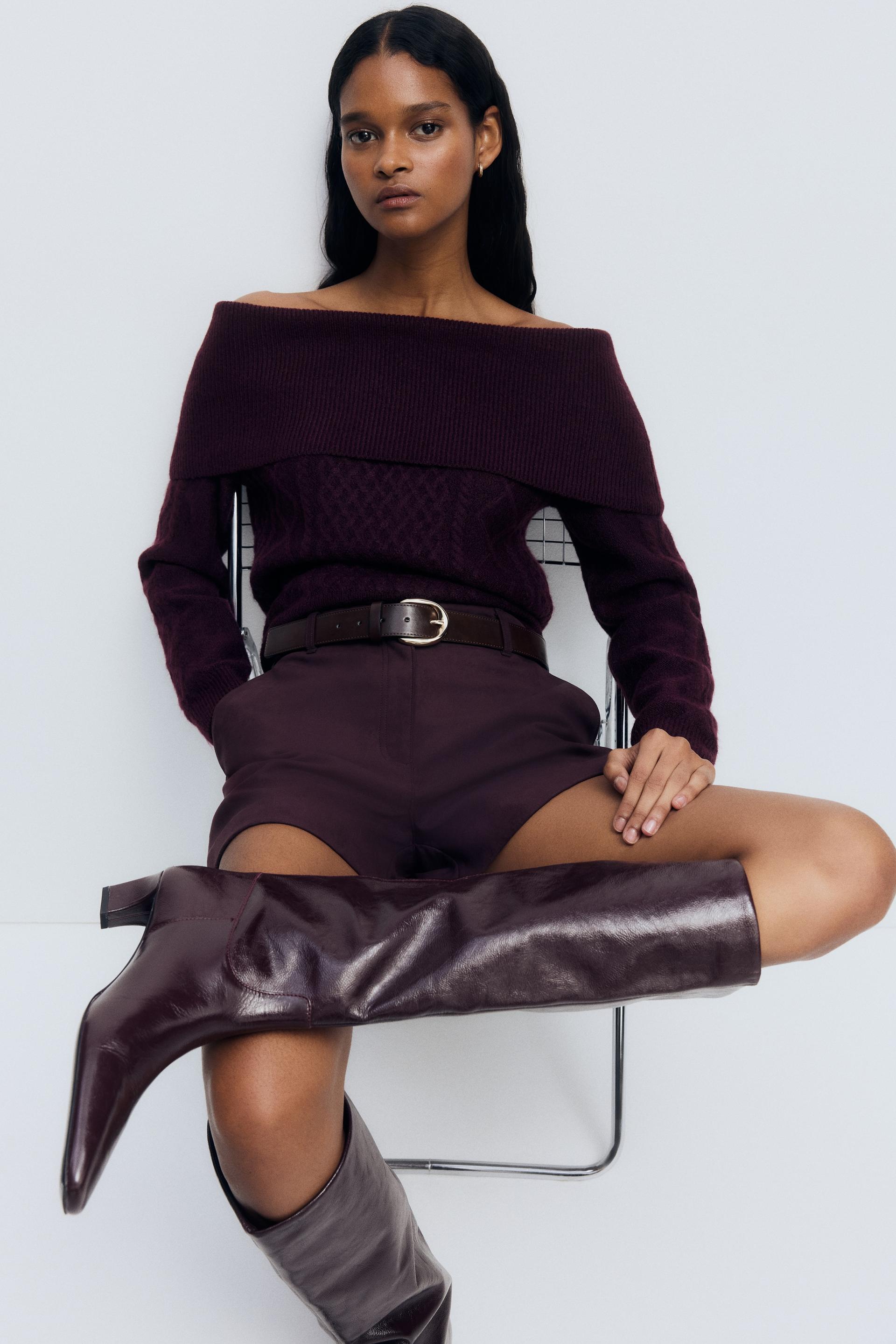 off-the-shoulder sweater