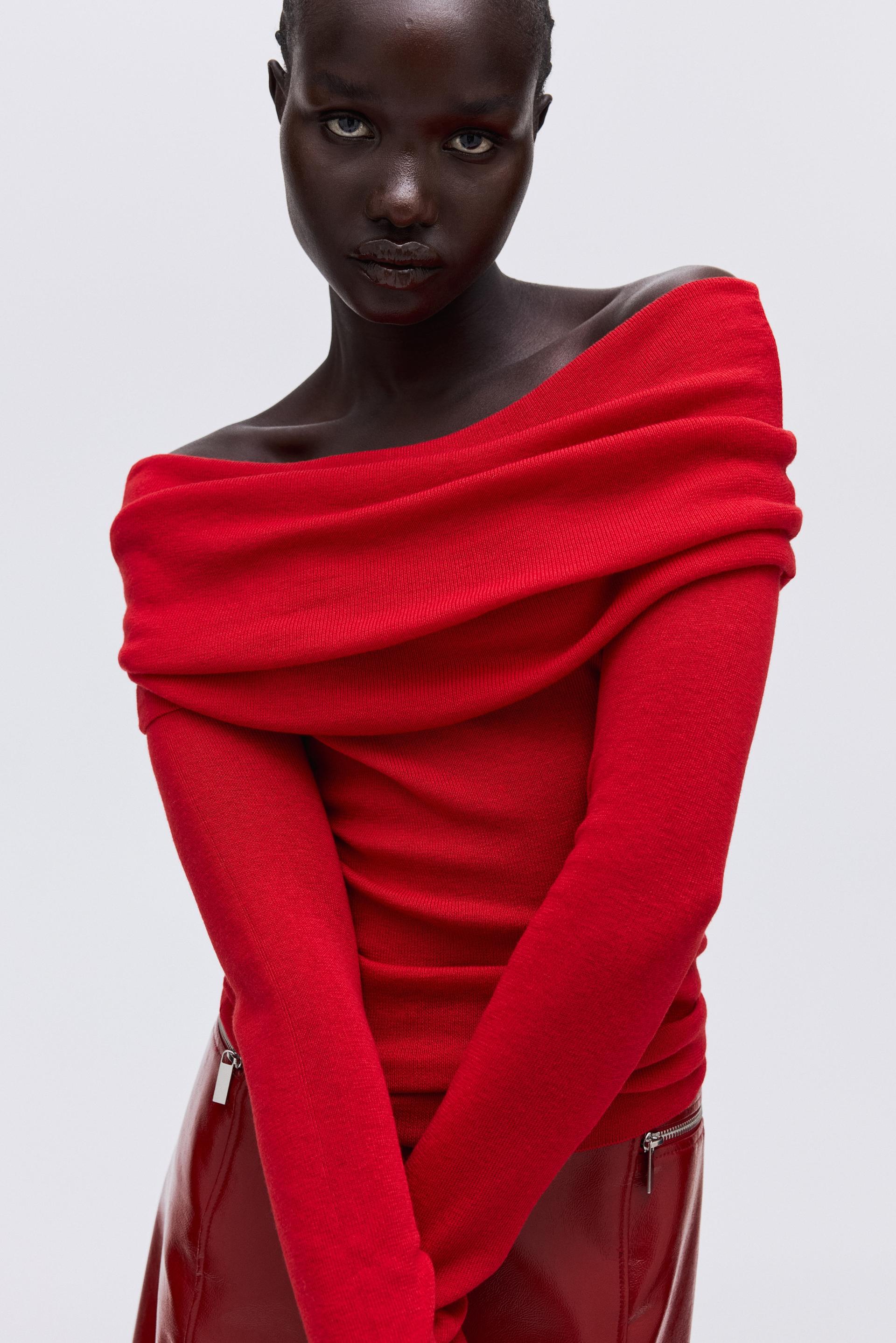 off-the-shoulder sweater