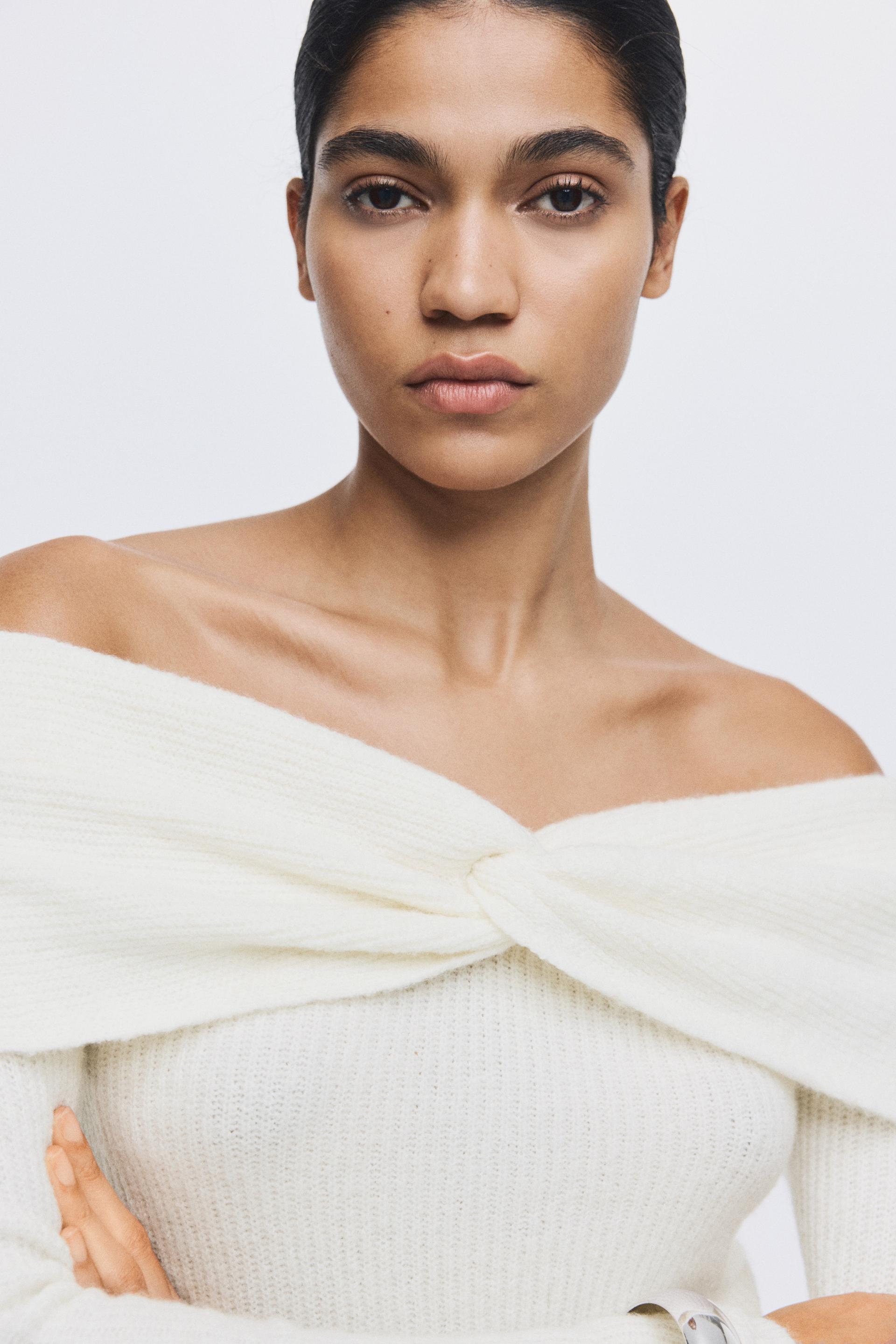 off-the-shoulder sweater