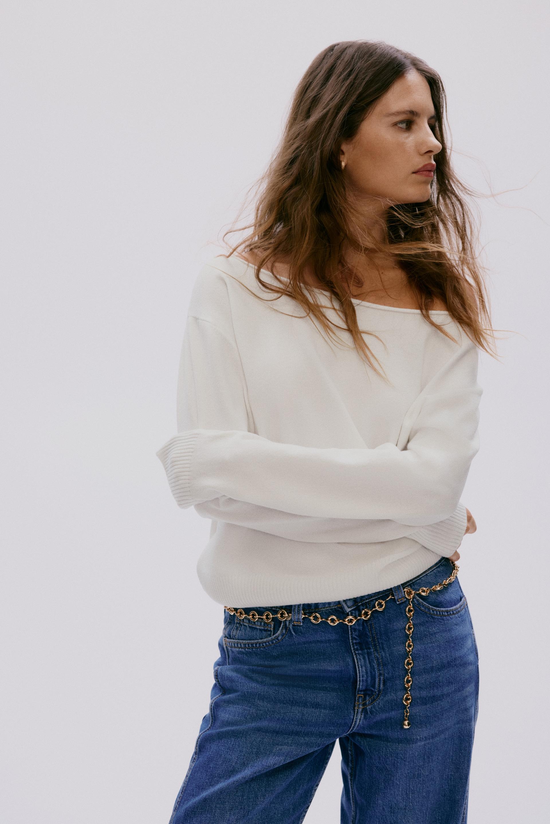 off-the-shoulder sweater