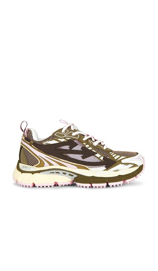 off-white be right back mesh sneaker in olive. - size 39 (also in 42)