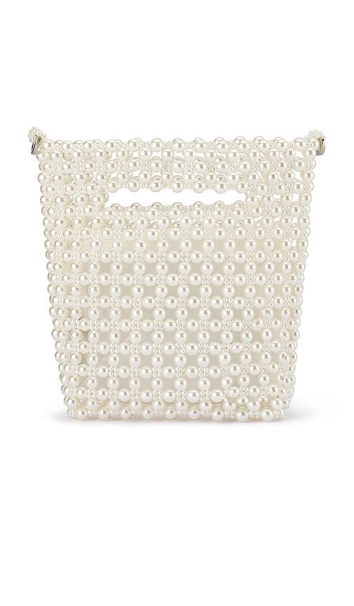 olga berg tilda grab bag in ivory.