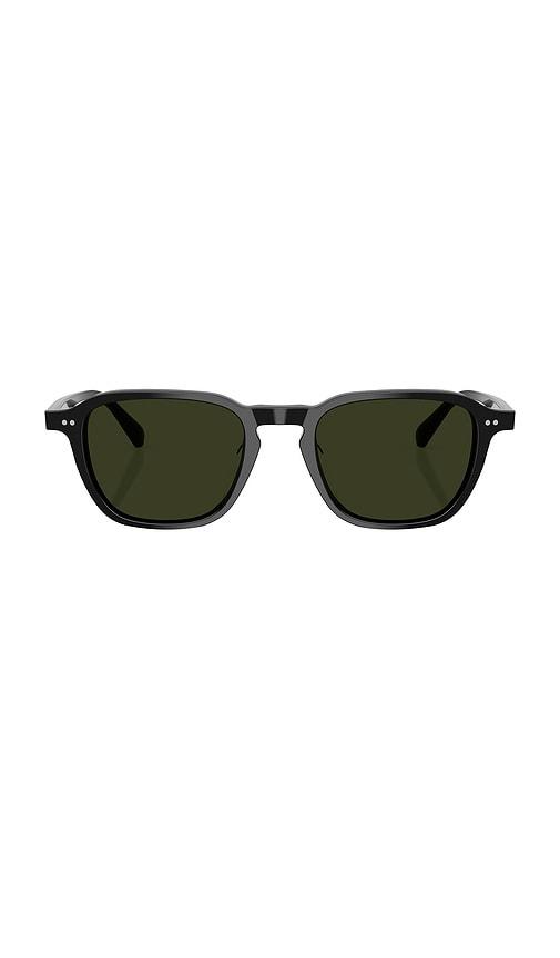 oliver peoples square sunglasses in black.